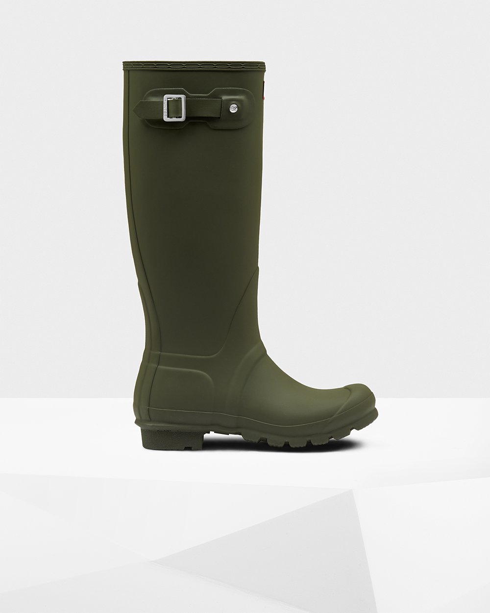 Bottes Hautes de Pluie Hunter Original Femme Vert Foncé Olive KOBYAQG-59